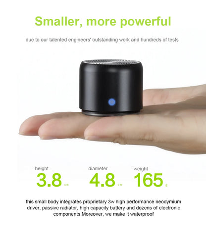 Altavoz Bluetooth EWA Mini Impermeable - Sonido Potente y Portátil